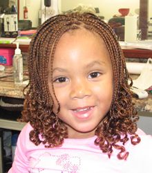 Braided Hair with Curly Ends