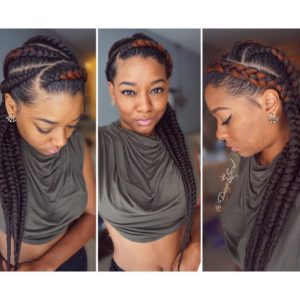 Feed In Braids Red