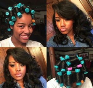 roller set texurized hair