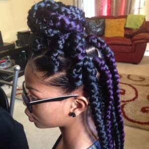purple dookie braids