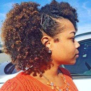 Wash n go with side bangs