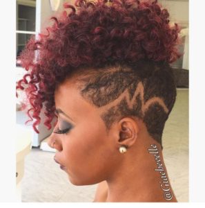 frohawk with shaved design