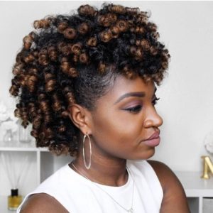 frohawk with two toned curls