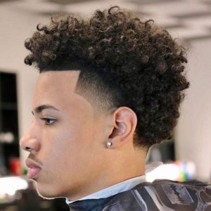 Burst Fade With Curls