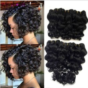 Remy Sew In Curly Bob