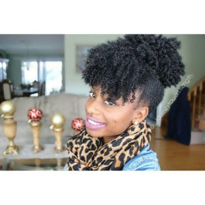 wash and go puff with bangs