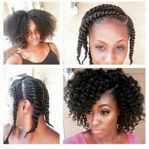 Flat Twist Out With Side Part