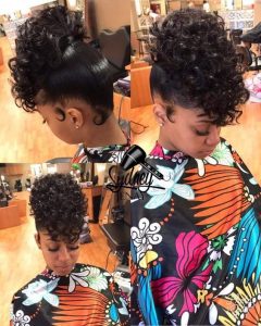 remy hair curly updo