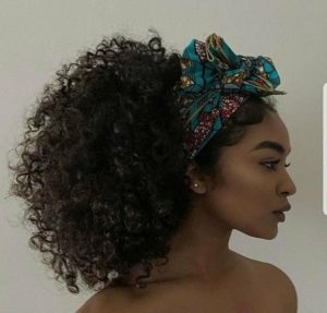 half wig african headband updo