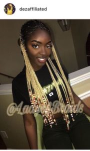Blonde Ombre Lemonade Braids With Beads