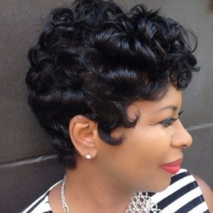 short quick curly weave