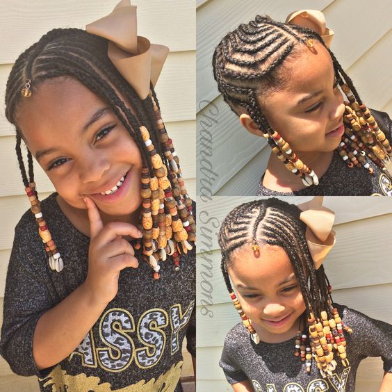 Beaded Tribal Braids With Bow
