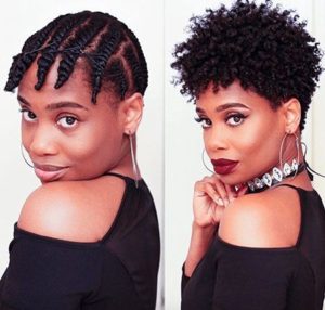 Braid-Out on Tapered Natural Hair