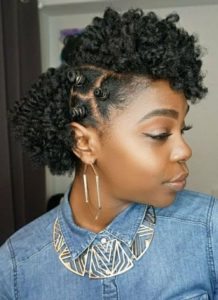 Bantu Knot Out On Transitioning Hair