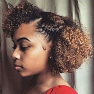 Braid and Curl on Short Transitioning Hair