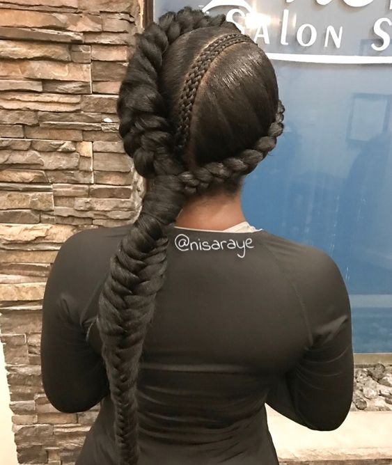 Butterfly Braids With Cornrowed Part