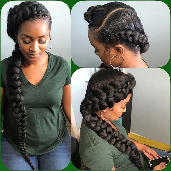 Butterfly Braids With Curved Part