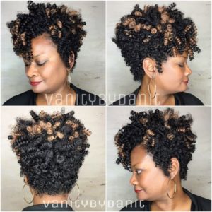 Short Crochet Curls With A Touch Of Blonde