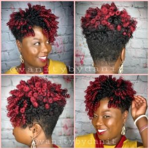 Short Red Crochet Curls