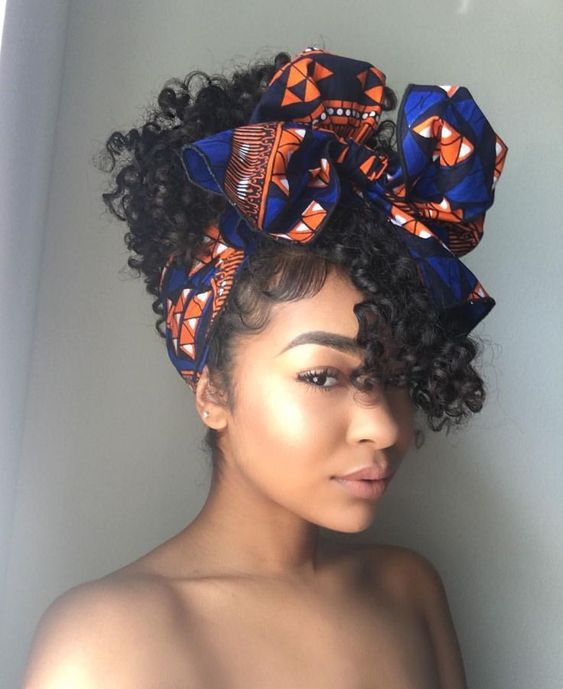 Curly Pineapple With Head Wrap