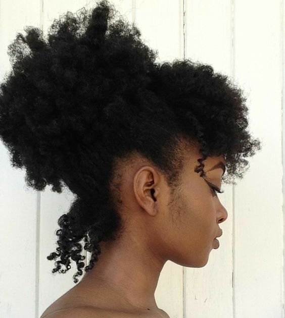 Messy High Puff With Bangs