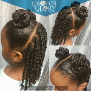 Two Strand Twist and Double Buns