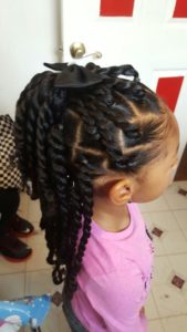 Two Strand Twists With Bow