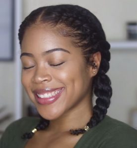 Braided Pigtails on Natural Hair