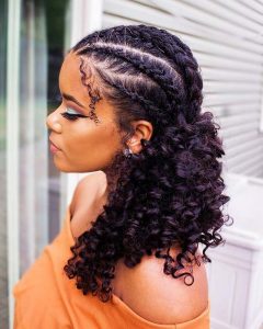 Cornrows With Curls