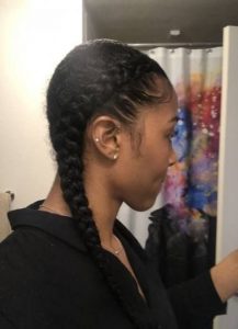 French Braids on Natural Hair