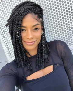 Side Swept Braids on Natural Hair