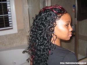 Invisible Braids With a Touch of Burgundy