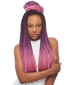 Purple and Pink Ombre Box Braids