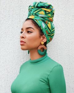 Colorful Green Head Wrap