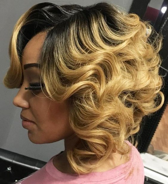 Curly Blonde Ombre Weave