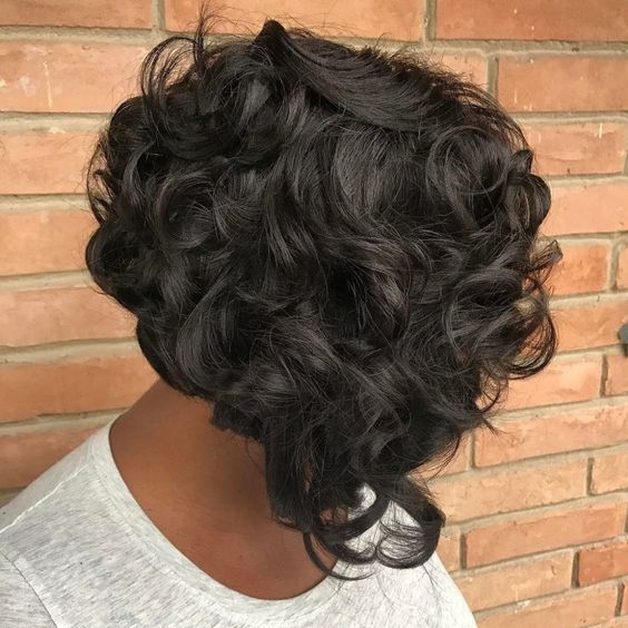 Curly Stacked Bob Sew-In