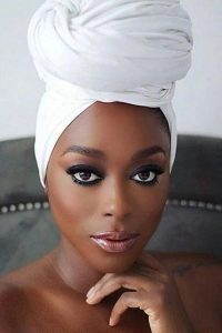 Knotted White Head Wrap