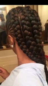 Chunky Mohawk Braids With Cornrows