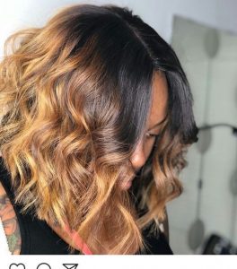 Blonde Ombre Wig With Loose Curls
