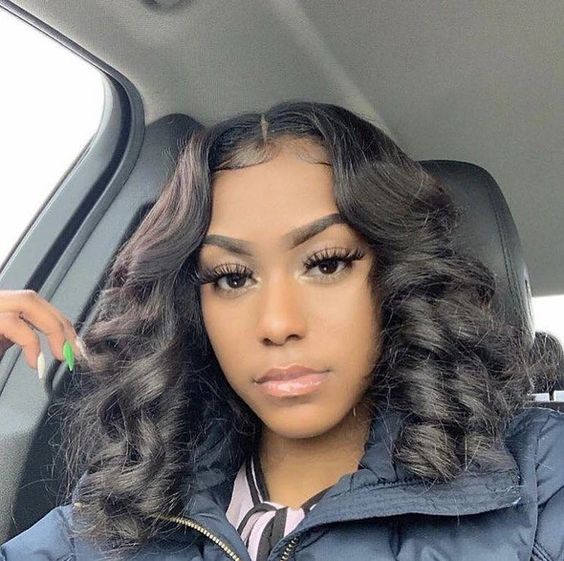Middle Part Lace Front Wig With Barrel Curls