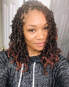 Reddish Brown Ombre Spring Twists