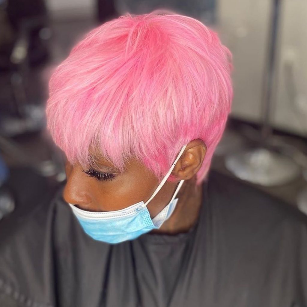 candy pink pixie quick weave