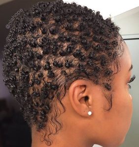 defined curls with nape hair edges