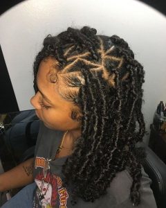 triangle part butterly locs