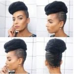 High Cornrowed Pompadour