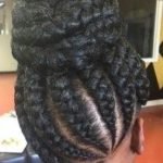 Chunky Cornrows High Bun