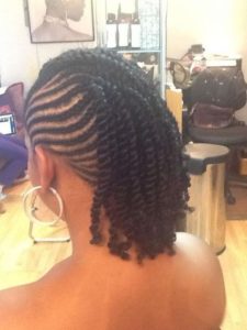 cornrows and two strand twists