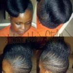 micro cornrows with side bun