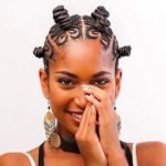 bantu knots and cornrows