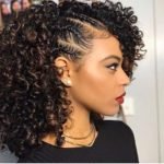 cornrow with loose curls